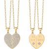 imagePAVOI 14K Gold Plated Cubic Zirconia Heart Necklace  Cute Dainty Love Pendant Necklaces for WomenYellow Gold