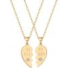 imagePAVOI 14K Gold Plated Cubic Zirconia Heart Necklace  Cute Dainty Love Pendant Necklaces for WomenYellow Gold