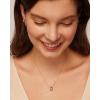 imagePAVOI 14K Gold Plated Cubic Zirconia Rondelle Pendant Necklace for Women  TwoToned Dainty CZ NecklacesYellow Gold