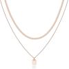 imagePAVOI 14K Gold Plated Layering Necklaces  Stylish Minimalist Design Pendant Necklaces  Bar Lotus Disc Dog Tag Horizontal Bar Pendants for WomenRose Gold