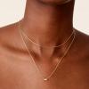 imagePAVOI 14K Gold Plated Layering Necklaces  Stylish Minimalist Design Pendant Necklaces  Bar Lotus Disc Dog Tag Horizontal Bar Pendants for WomenRose Gold