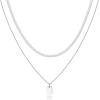 imagePAVOI 14K Gold Plated Layering Necklaces  Stylish Minimalist Design Pendant Necklaces  Bar Lotus Disc Dog Tag Horizontal Bar Pendants for WomenWhite Gold