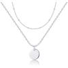 imagePAVOI 14K Gold Plated Layering Necklaces  Stylish Minimalist Design Pendant Necklaces  Bar Lotus Disc Dog Tag Horizontal Bar Pendants for WomenWhite Gold