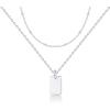 imagePAVOI 14K Gold Plated Layering Necklaces  Stylish Minimalist Design Pendant Necklaces  Bar Lotus Disc Dog Tag Horizontal Bar Pendants for WomenWhite Gold