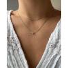 imagePAVOI 14K Gold Plated Layering Necklaces  Stylish Minimalist Design Pendant Necklaces  Bar Lotus Disc Dog Tag Horizontal Bar Pendants for WomenYellow Gold
