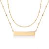 imagePAVOI 14K Gold Plated Layering Necklaces  Stylish Minimalist Design Pendant Necklaces  Bar Lotus Disc Dog Tag Horizontal Bar Pendants for WomenYellow Gold