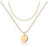 imagePAVOI 14K Gold Plated Layering Necklaces  Stylish Minimalist Design Pendant Necklaces  Bar Lotus Disc Dog Tag Horizontal Bar Pendants for WomenYellow Gold
