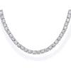 imagePAVOI 14K Gold Plated 3mm Simulated Diamond Tennis Necklace for Women  Tennis Chain  Chunky Long Gold Necklace for Women Sizes 15quot and 18quotWhite Gold