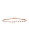 imagePAVOI 14K Gold Plated CZ Tennis Bracelet For Women  Classic Emerald Cut Simulated Diamond Bracelet65 Inches