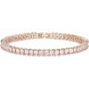 imagePAVOI 14K Gold Plated Cubic Zirconia Classic Tennis Bracelet  Gold Bracelets for Women  4mm CZ Size 6575 InchRose Gold