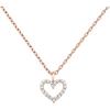 imagePAVOI 14K Gold Plated Cubic Zirconia Heart Necklace  Cute Dainty Love Pendant Necklaces for WomenRose Gold