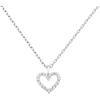 imagePAVOI 14K Gold Plated Cubic Zirconia Heart Necklace  Cute Dainty Love Pendant Necklaces for WomenWhite Gold