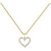 imagePAVOI 14K Gold Plated Cubic Zirconia Heart Necklace  Cute Dainty Love Pendant Necklaces for WomenYellow Gold