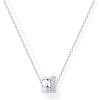 imagePAVOI 14K Gold Plated Cubic Zirconia Rondelle Pendant Necklace for Women  TwoToned Dainty CZ NecklacesWhite Gold