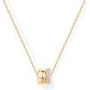 imagePAVOI 14K Gold Plated Cubic Zirconia Rondelle Pendant Necklace for Women  TwoToned Dainty CZ NecklacesYellow Gold