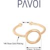 imagePAVOI 14K Gold Karma Open Circle Ring  Gold Plated Adjustable Rings for Women  Stackable RingsRose Gold