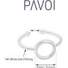imagePAVOI 14K Gold Karma Open Circle Ring  Gold Plated Adjustable Rings for Women  Stackable RingsWhite Gold