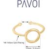 imagePAVOI 14K Gold Karma Open Circle Ring  Gold Plated Adjustable Rings for Women  Stackable RingsYellow Gold
