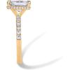 imagePAVOI 14K Gold Plated 35CT Square Radiant Cubic Zirconia Engagement and Promise Ring for Women  Hidden Halo RingYellow Gold