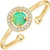 imagePAVOI 14K Gold Plated Adjustable Created Opal Rings  Stacking Rings for WomenHalo
