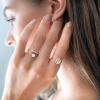imagePAVOI 14K Gold Plated Adjustable Created Opal Rings  Stacking Rings for WomenWraparound