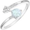 imagePAVOI 14K Gold Plated Adjustable Created Opal Rings  Stacking Rings for WomenWraparound