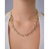 imagePAVOI 14K Gold Plated Chunky Chain Choker Necklaces for Women  Gold Statement Graduated Link Chain Necklace  Bold Oval Link Barbell Links Paperclip ChainsOval Chain