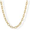 imagePAVOI 14K Gold Plated Chunky Chain Choker Necklaces for Women  Gold Statement Graduated Link Chain Necklace  Bold Oval Link Barbell Links Paperclip ChainsOval Chain