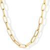 imagePAVOI 14K Gold Plated Chunky Chain Choker Necklaces for Women  Gold Statement Graduated Link Chain Necklace  Bold Oval Link Barbell Links Paperclip ChainsPaperclip