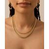 imagePAVOI 14K Gold Plated Chunky Chain Choker Necklaces for Women  Gold Statement Graduated Link Chain Necklace  Bold Oval Link Barbell Links Paperclip ChainsSnake  3MM