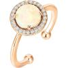imagePAVOI 14K Gold Plated Crystal Birthstone Rings  Rings For WomenRose Gold