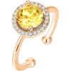imagePAVOI 14K Gold Plated Crystal Birthstone Rings  Rings For WomenRose Gold