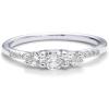 imagePAVOI 14K Gold Plated Cubic Zirconia Round 3Stone Ring  Engagement Style Promise Ring for Women and HerWhite Gold