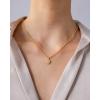 imagePAVOI 14K Gold Plated Dainty Statement Pendant Necklaces for Women  Hammered Circle Beachy Summer Conch Seashell Pendants  Knit Tightened Rope Chain NecklaceWhite Gold