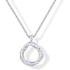 imagePAVOI 14K Gold Plated Dainty Statement Pendant Necklaces for Women  Hammered Circle Beachy Summer Conch Seashell Pendants  Knit Tightened Rope Chain NecklaceWhite Gold