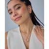imagePAVOI 14K Gold Plated Dainty Statement Pendant Necklaces for Women  Hammered Circle Beachy Summer Conch Seashell Pendants  Knit Tightened Rope Chain NecklaceWhite Gold