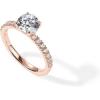 imagePAVOI 14K Gold Plated Engagement Rings for Women  Promise Wedding Band  3CT Cushion Cut Round Oval Cubic Zirconia Fake Engagement RingRose Gold