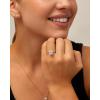 imagePAVOI 14K Gold Plated Engagement Rings for Women  Promise Wedding Band  3CT Cushion Cut Round Oval Cubic Zirconia Fake Engagement RingWhite Gold