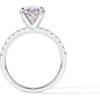 imagePAVOI 14K Gold Plated Engagement Rings for Women  Promise Wedding Band  3CT Cushion Cut Round Oval Cubic Zirconia Fake Engagement RingWhite Gold