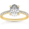 imagePAVOI 14K Gold Plated Engagement Rings for Women  Promise Wedding Band  3CT Cushion Cut Round Oval Cubic Zirconia Fake Engagement RingYellow Gold