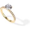 imagePAVOI 14K Gold Plated Engagement Rings for Women  Promise Wedding Band  3CT Cushion Cut Round Oval Cubic Zirconia Fake Engagement RingYellow Gold