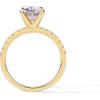 imagePAVOI 14K Gold Plated Engagement Rings for Women  Promise Wedding Band  3CT Cushion Cut Round Oval Cubic Zirconia Fake Engagement RingYellow Gold