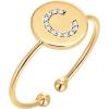 imagePAVOI 14K Gold Plated Initial Ring Stackable Rings for Women  Fashion Rings C