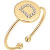 imagePAVOI 14K Gold Plated Initial Ring Stackable Rings for Women  Fashion Rings D