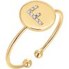 imagePAVOI 14K Gold Plated Initial Ring Stackable Rings for Women  Fashion Rings F