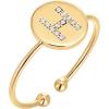 imagePAVOI 14K Gold Plated Initial Ring Stackable Rings for Women  Fashion Rings H