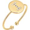 imagePAVOI 14K Gold Plated Initial Ring Stackable Rings for Women  Fashion Rings I