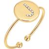 imagePAVOI 14K Gold Plated Initial Ring Stackable Rings for Women  Fashion Rings J