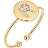 imagePAVOI 14K Gold Plated Initial Ring Stackable Rings for Women  Fashion Rings R
