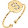 imagePAVOI 14K Gold Plated Initial Ring Stackable Rings for Women  Fashion Rings S